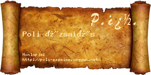 Poli Ézsaiás névjegykártya